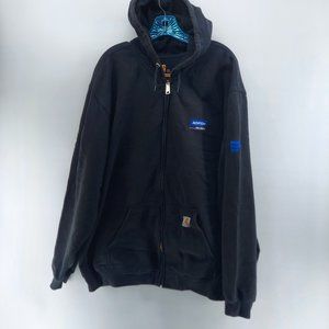 Carhartt men's full zip black hoodie size 2XL